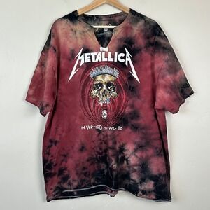 Metallica‎ In Vertigo You Will Be Heavy Metal Band Red Tie Dye T-Shirt 2XL